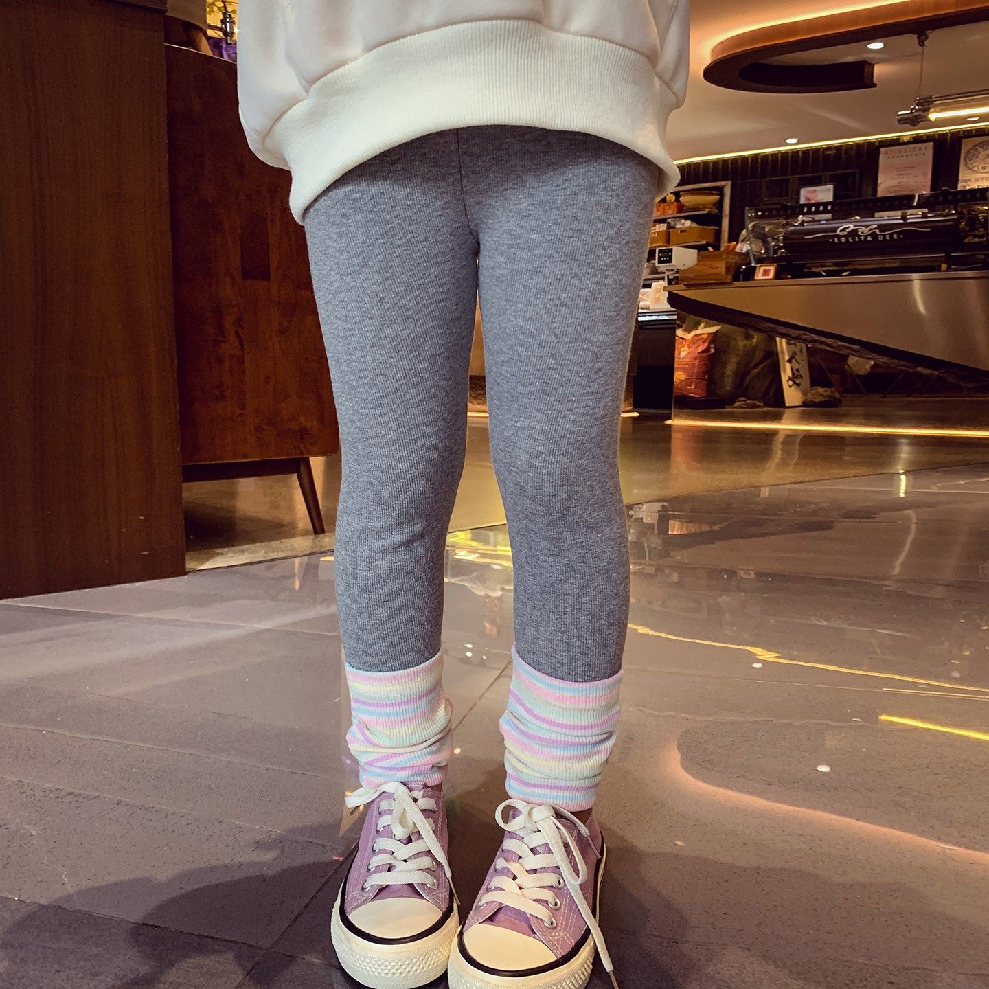 女童打底裤秋装2025新款儿童韩版堆堆袜修身弹力裤子女孩百搭长裤,淘宝优惠券,粉丝福利购,淘宝优惠卷