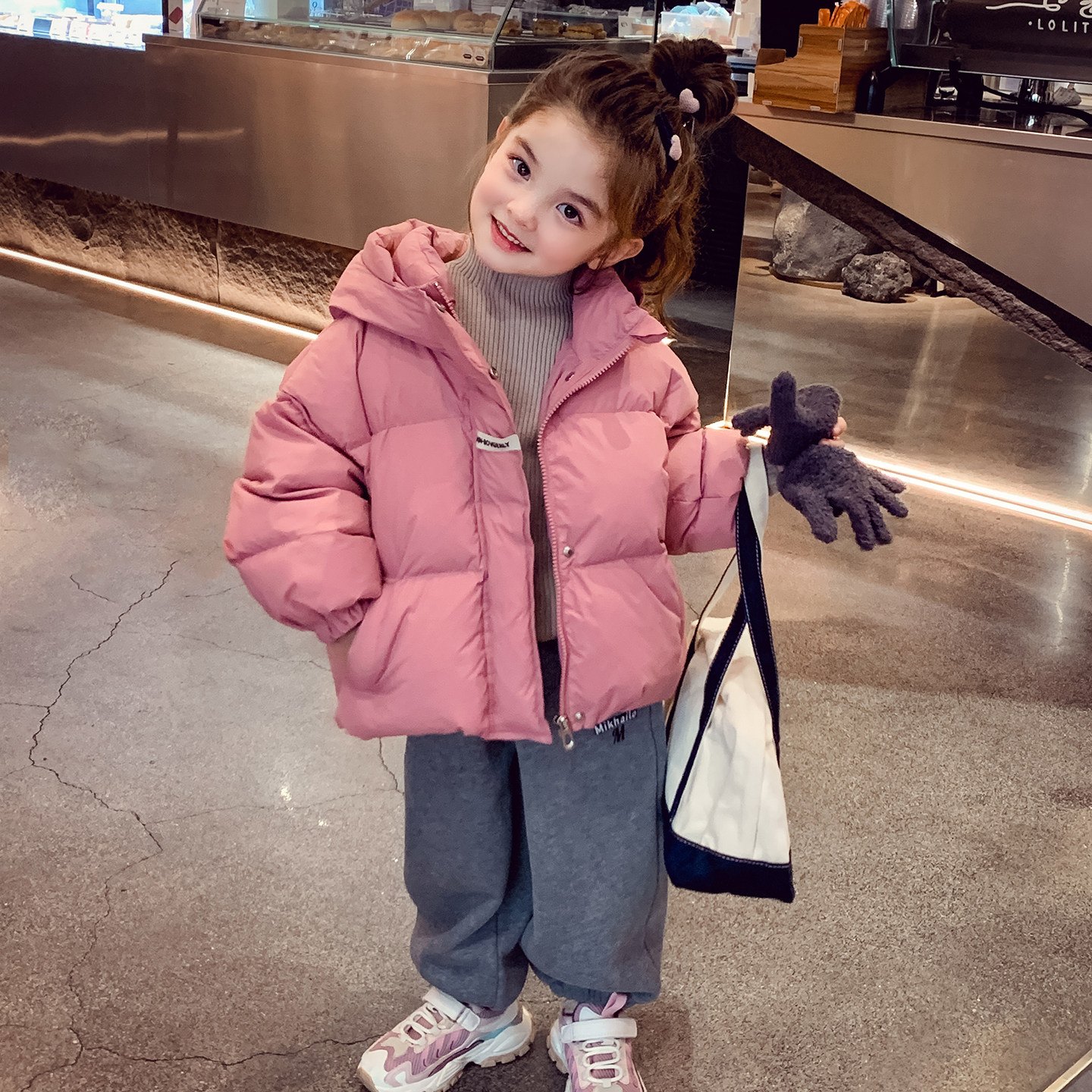 女童连帽羽绒服冬季2025新款90白鸭绒女孩外套儿童加厚保暖面包服,淘宝优惠券,粉丝福利购,淘宝优惠卷