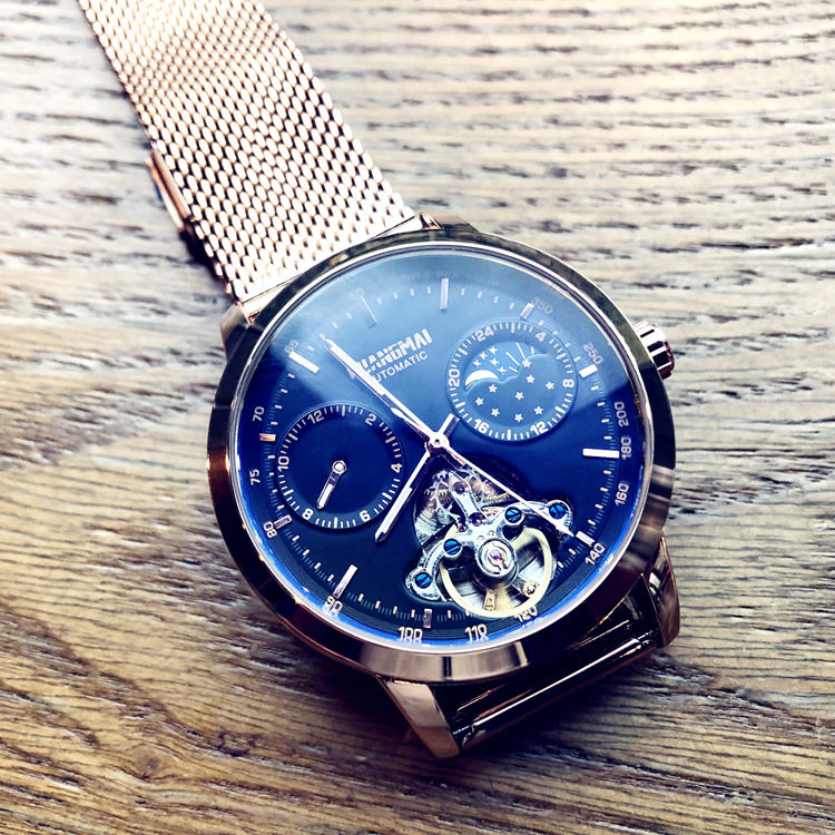 2022新款瑞士男士镂空陀飞轮机械表 光迈国产腕表