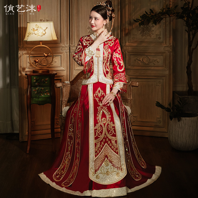 秀禾服2020新款秋冬结婚显瘦龙凤褂 俏艺沫旗袍