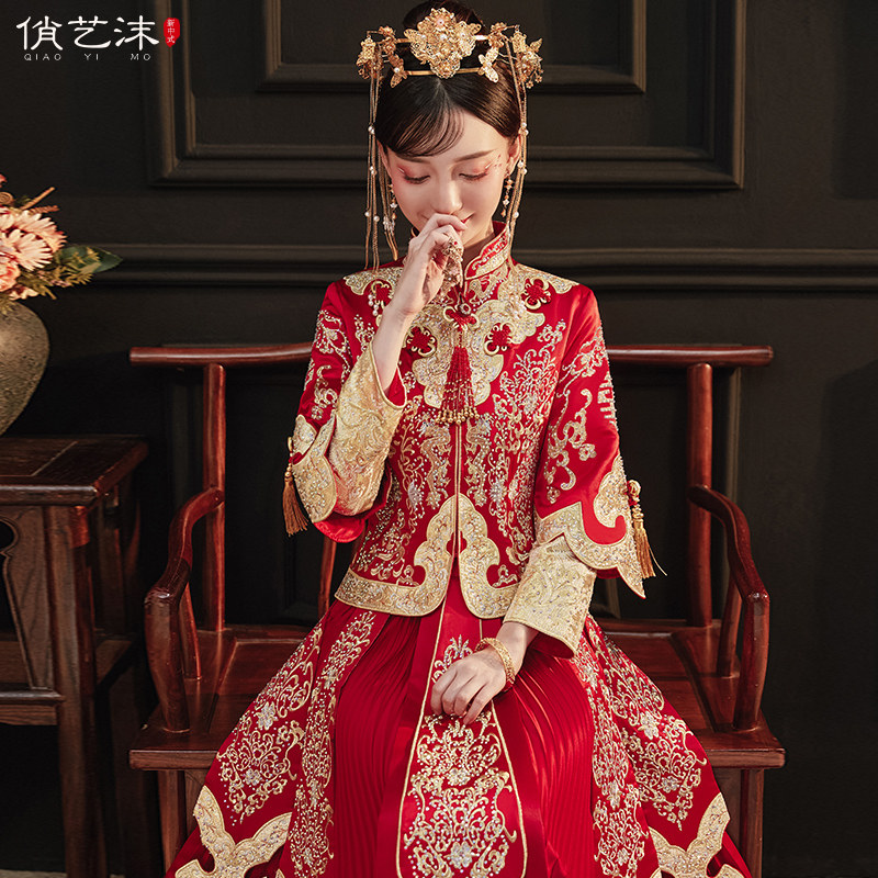 秀禾服新娘2021年新款结婚礼服婚纱 俏艺沫旗袍