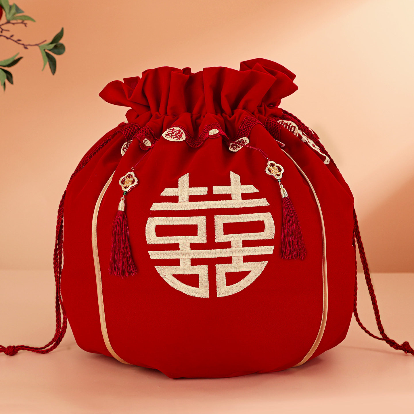 结婚聚宝盆袋红色喜盆包裹布新娘女方娘家陪嫁老式包袱皮婚庆用品,淘宝优惠券,粉丝福利购,淘宝优惠卷