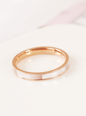日韩陶瓷戒指女简约冷淡风