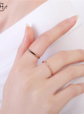 韩版指环戒指女时尚ins玫瑰金