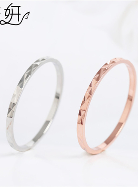 韩版满天星素圈戒指女ins蹦迪