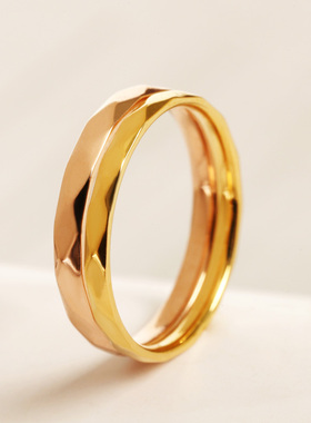 轻奢不掉色ins潮风网红钛钢戒指