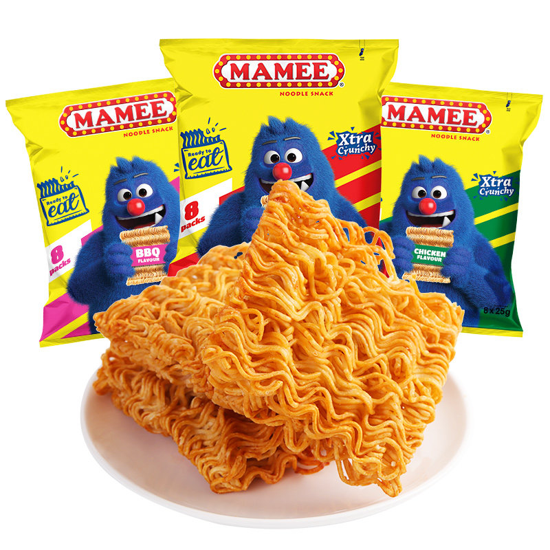 mamee /妈咪马来西亚进口干吃面 mamee膨化食品