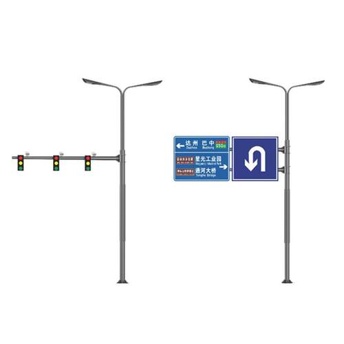 多杆合一标识信号灯智能交通合杆5G智慧路灯交通多功能综合杆 - 图0