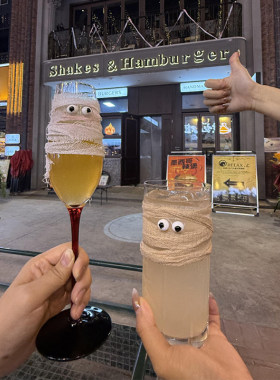 万圣节杯子装饰鸡尾酒绷带眼睛贴纸装饰摆件餐厅派对酒鬼场景布置
