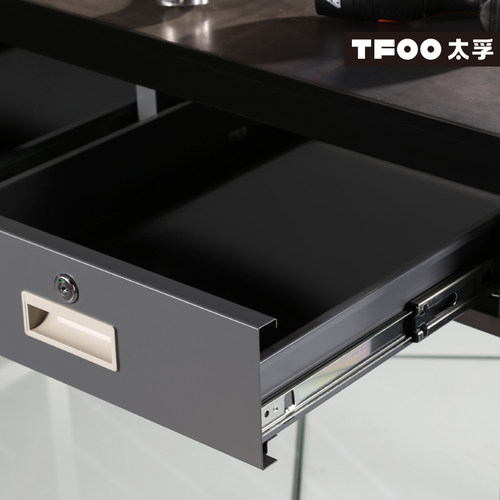 太孚 重型钢板装甲台面工作台 锤敲抗冲击模具钳工台 抽屉钢板桌 - 图2
