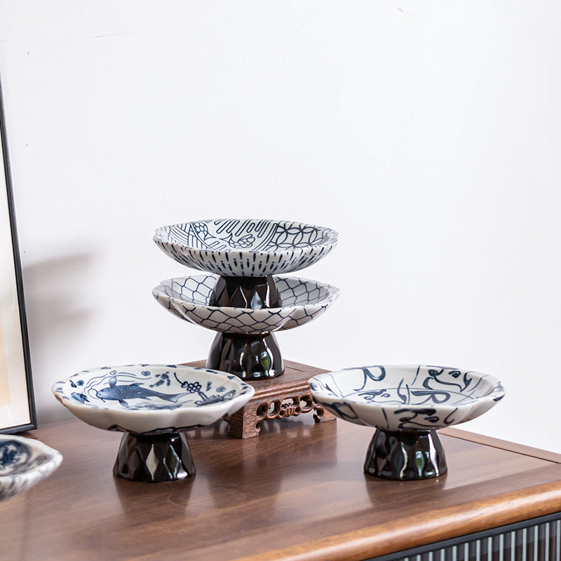 陶瓷花盆中式高脚盆创意国风六月雪米竹桌面装饰摆件蕨类苔藓球盆,淘宝优惠券,粉丝福利购,淘宝优惠卷