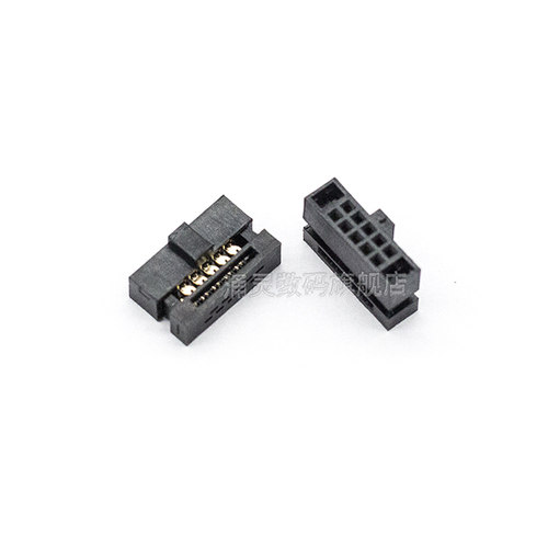 牛角插头 IDC压线头 1.27mm间距 FC-6P8P10P12P～80P 压排线接头 - 图0