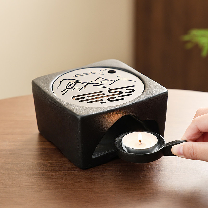 中式煮茶炉禅意复古陶瓷蜡烛加热茶壶底座温茶炉家用保温炉温茶器,淘宝优惠券,粉丝福利购,淘宝优惠卷