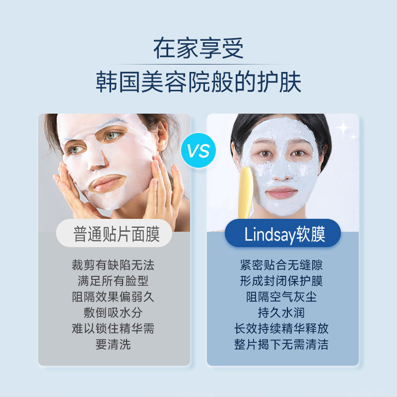 韩国lindsay林赛软膜茶树面膜粉 da海外贴片面膜