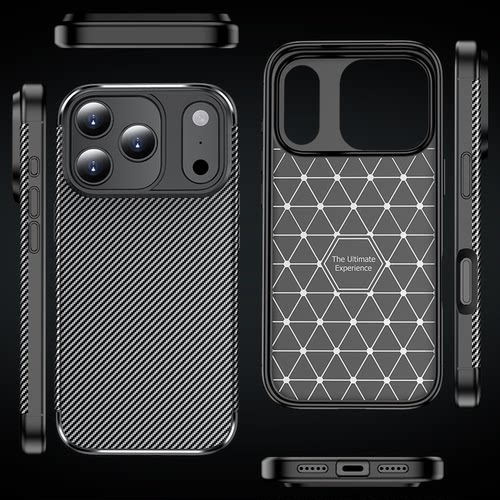 适用16苹果17pro手机壳15ProMax防摔14新款iPhone13气囊12Pro全包XR软壳11碳纤维Xs保护套男镜头硅胶防滑轻薄 - 图3