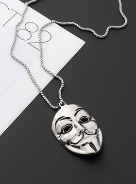 嘻哈长款项链配饰个性挂件吊坠