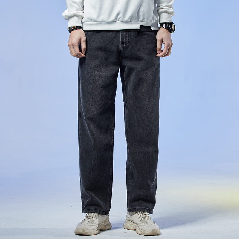 直筒黑色男2022春秋新款复古牛仔裤 jnol牛仔裤