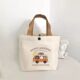Cute bear printed large capacity canvas bag
