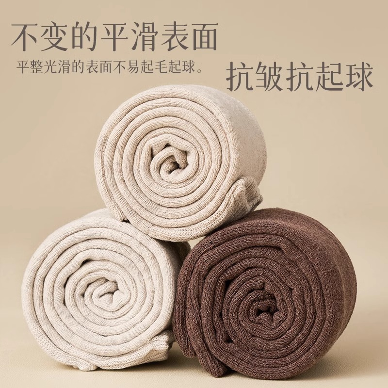 护膝袜子女款秋冬款加绒加厚长筒高筒月子保暖膝盖腿套冬季过膝袜 - 图1