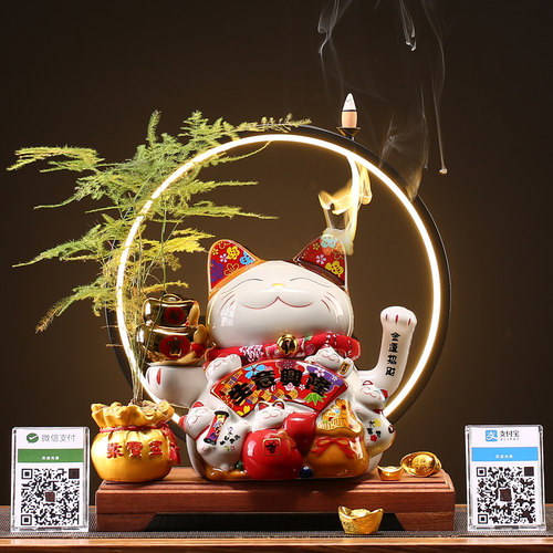 招财猫摆件创意特大号店铺收银台自动摇手发财猫家居装饰开业送礼 - 图1