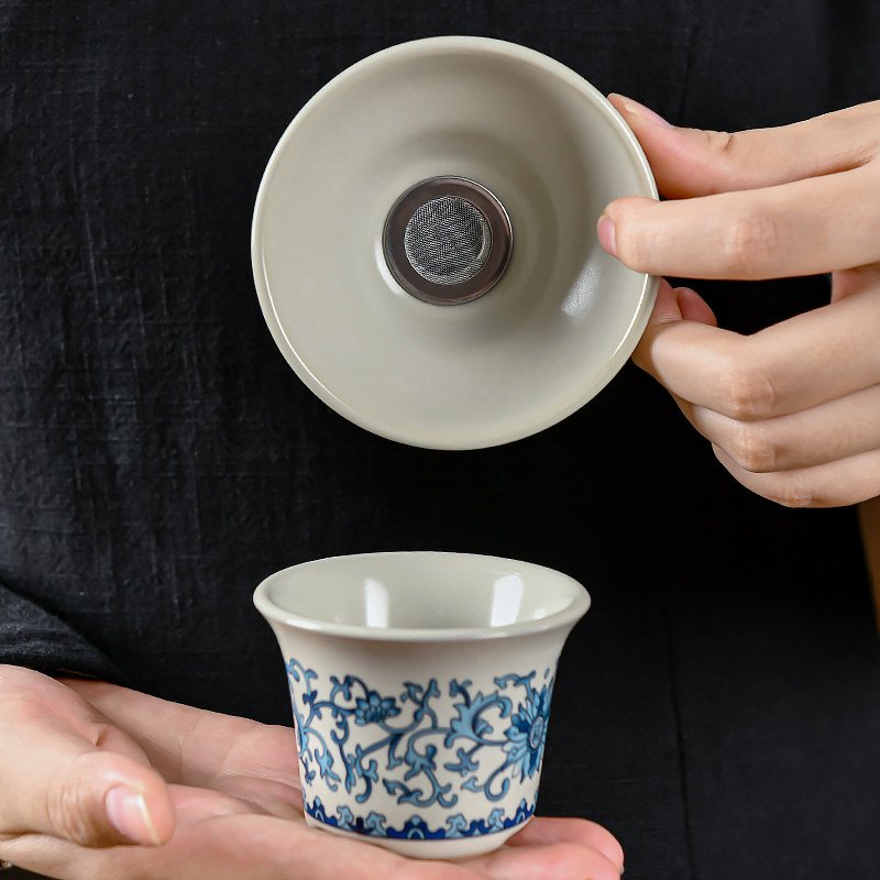 汝窑公道杯三件套茶漏茶滤泡茶过滤器功夫茶具茶叶滤网陶瓷分茶器,淘宝优惠券,粉丝福利购,淘宝优惠卷