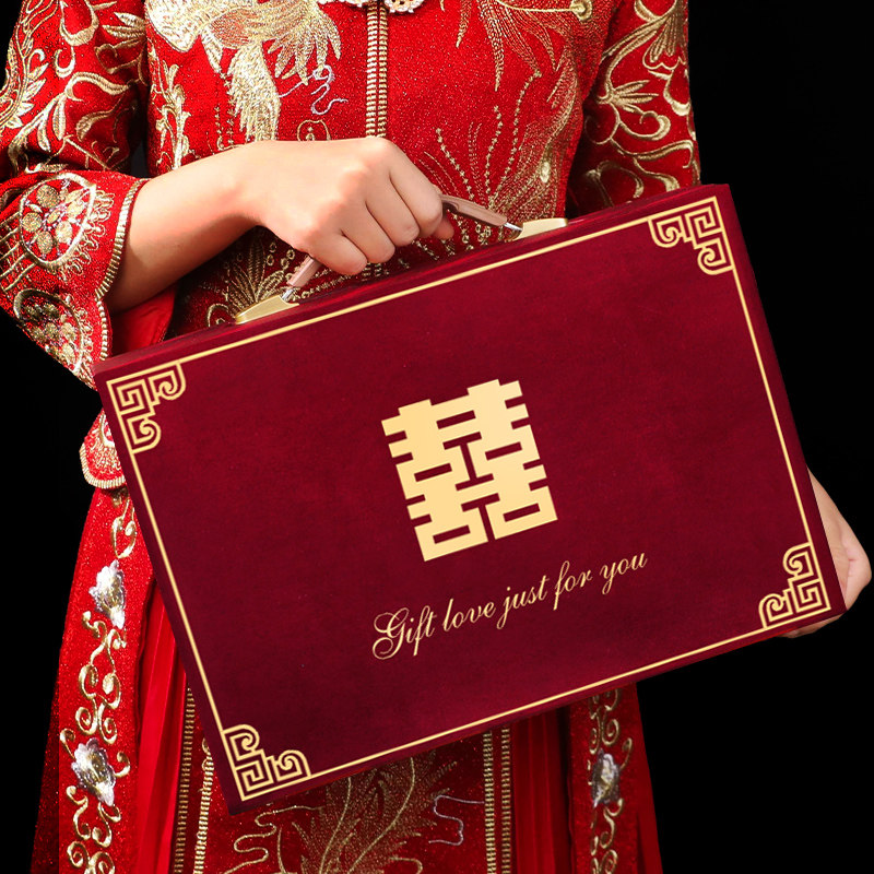 订婚彩礼钱盒子结婚用品大全现金礼盒10万婚礼高端聘金下聘礼金箱,淘宝优惠券,粉丝福利购,淘宝优惠卷