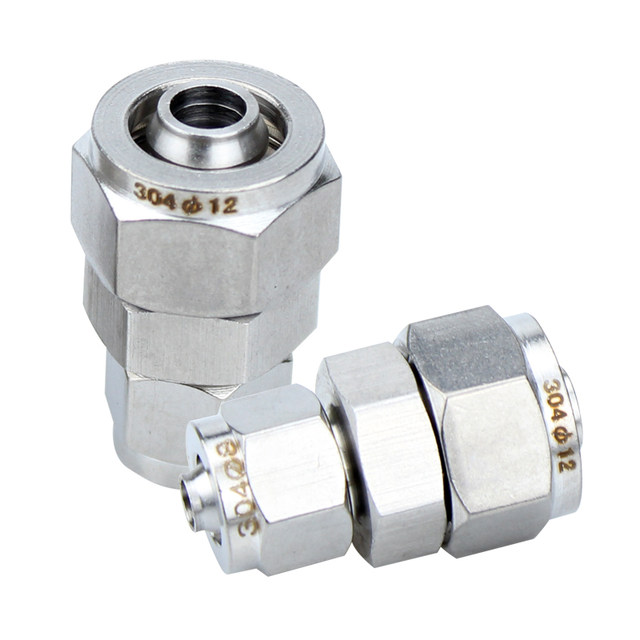 304 stainless steel quick screw straight through diameter change joint