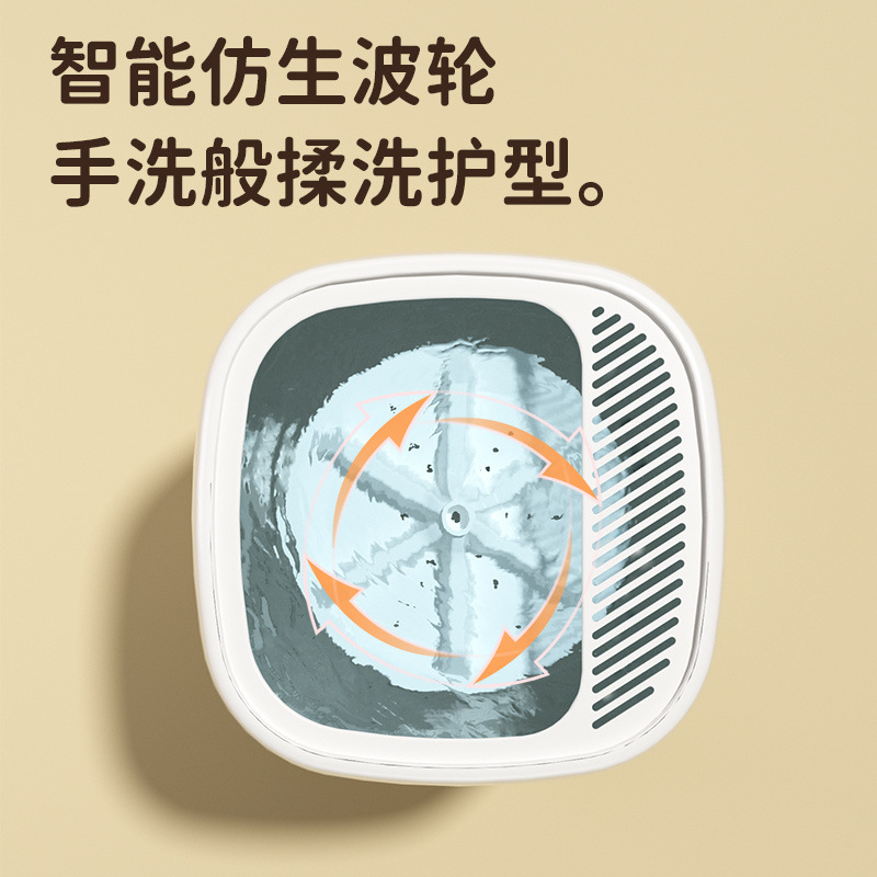 迷你洗衣机便携式小内衣袜子专用清洗蓝光功能家用宿舍旅游 - 图2