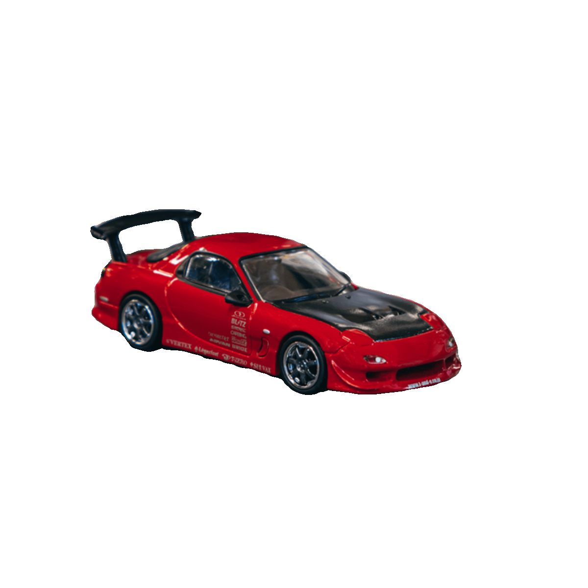 Tarmac Works 1:64 VERTEX Mazda RX-7 FD3S 红色 合金汽车模型 - 图0