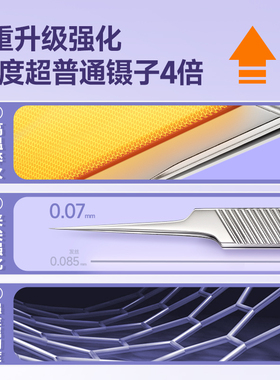 苏德细胞夹黑头夹镊子无磁高精密