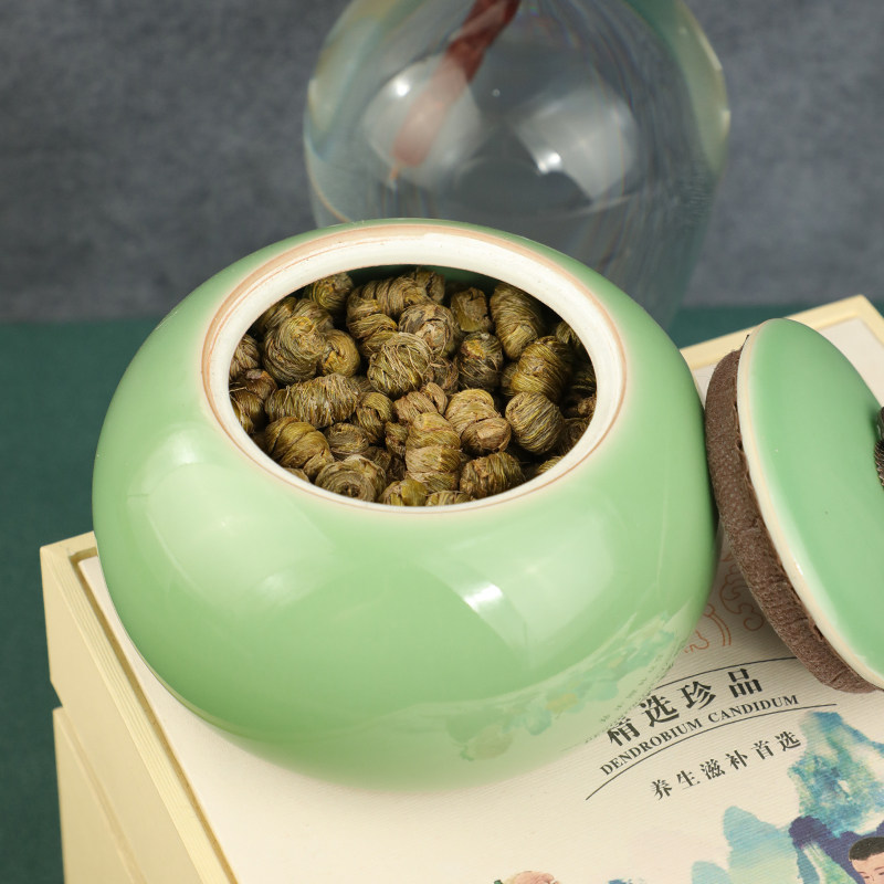 铁皮霍山鲜条可磨粉颗粒礼盒装枫斗 白山仙女石斛/枫斗