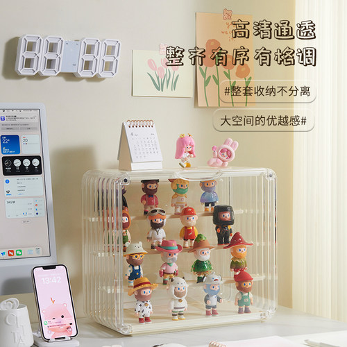 GOTO优选盲盒收纳展示架手办收纳盒亚克力透明盒子泡泡玛特展示柜 - 图0