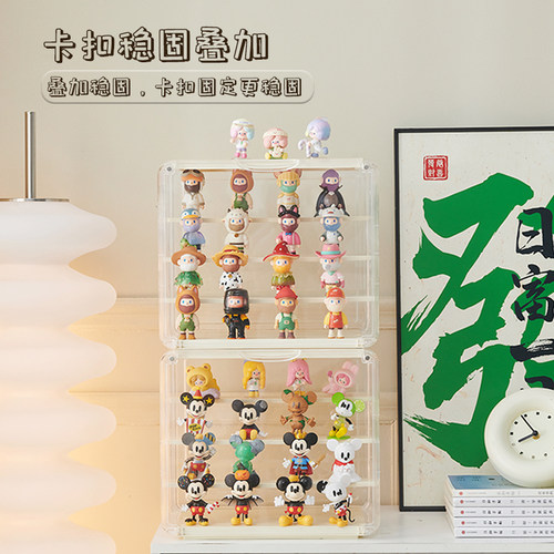 GOTO优选盲盒收纳展示架手办收纳盒亚克力透明盒子泡泡玛特展示柜 - 图1