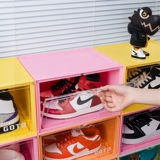 Goto Transparent Shoe Box Horseping Multi -Color Side Overseverse Anti -Oxidation Net Red Collect