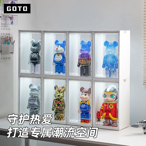 Goto blind box hare display bubble bubble mart 400%Молли играет на дисплей с насильственным медведем