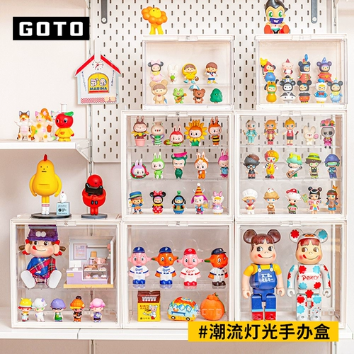 GOTO Слепые коробки Хранение Дисбраня Райвер Плезной модели Стандарт Стенка Прозрачная фигура Pops Mater Labubu