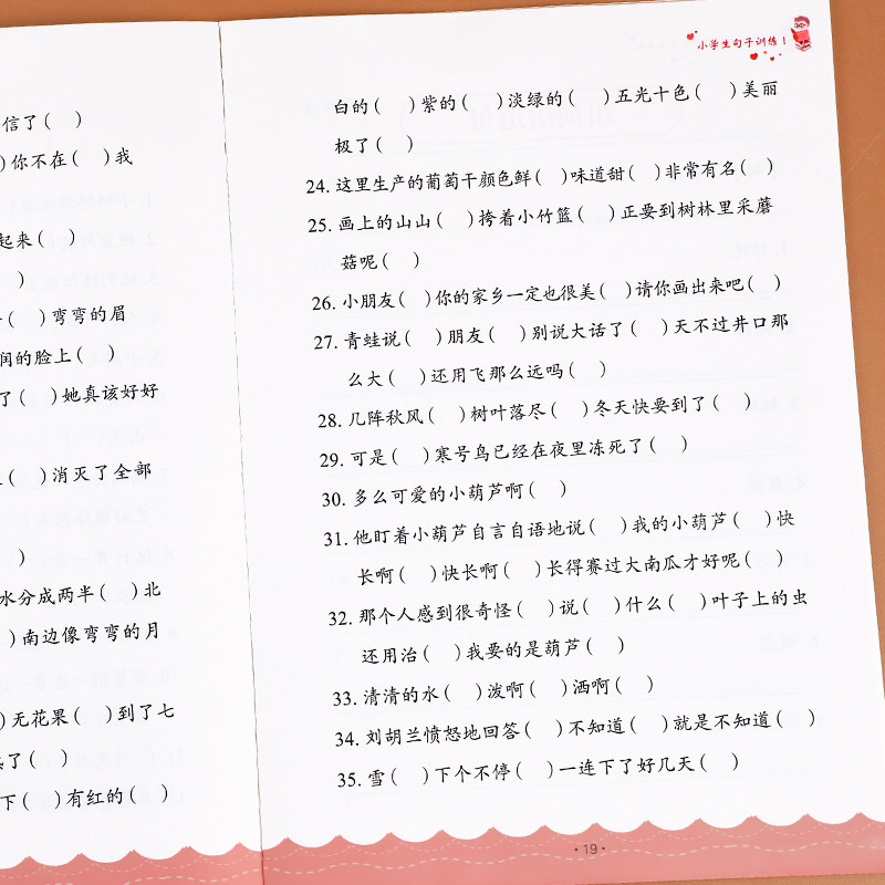二年级上册下册句子训练小学生语文基础知识大全扩句仿句组词造句修改病句照样子写句子专项强化训练题人教版优美句子积累练习册