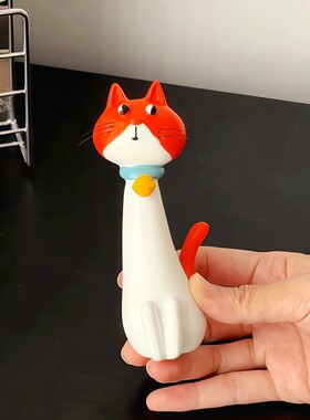 新款猫咪花瓶摆件客厅插花桌面真树脂创意奇趣古怪轻奢高级感