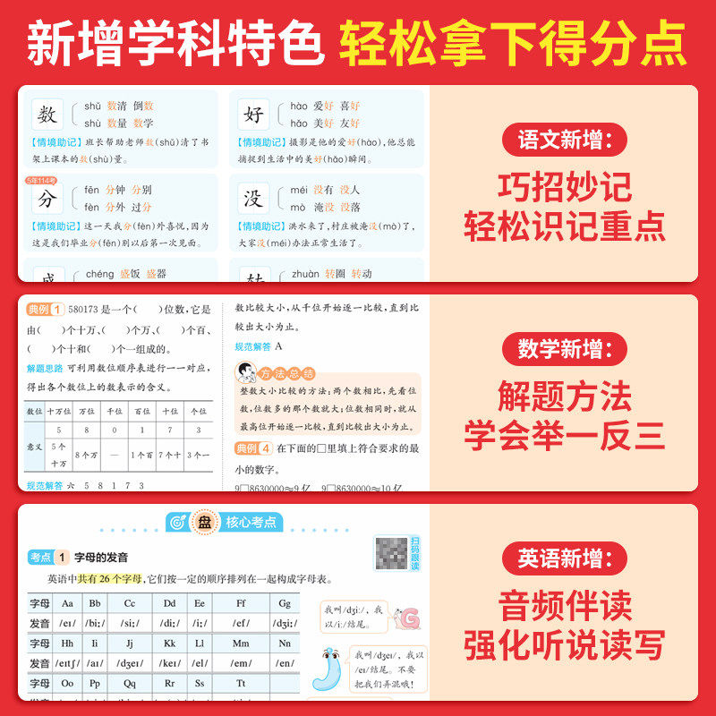 【作业帮】小学数学语文英语必考知识大盘点六年级考试总复习人教版小升初总复习名校冲刺知识满分作文大全一本冲刺新卷真题卷2024