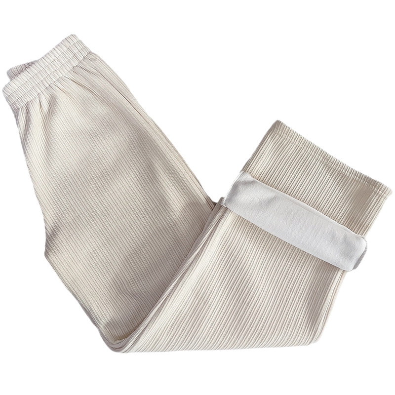 雪尼尔灯芯绒阔腿裤女小个子秋冬 延希休闲裤