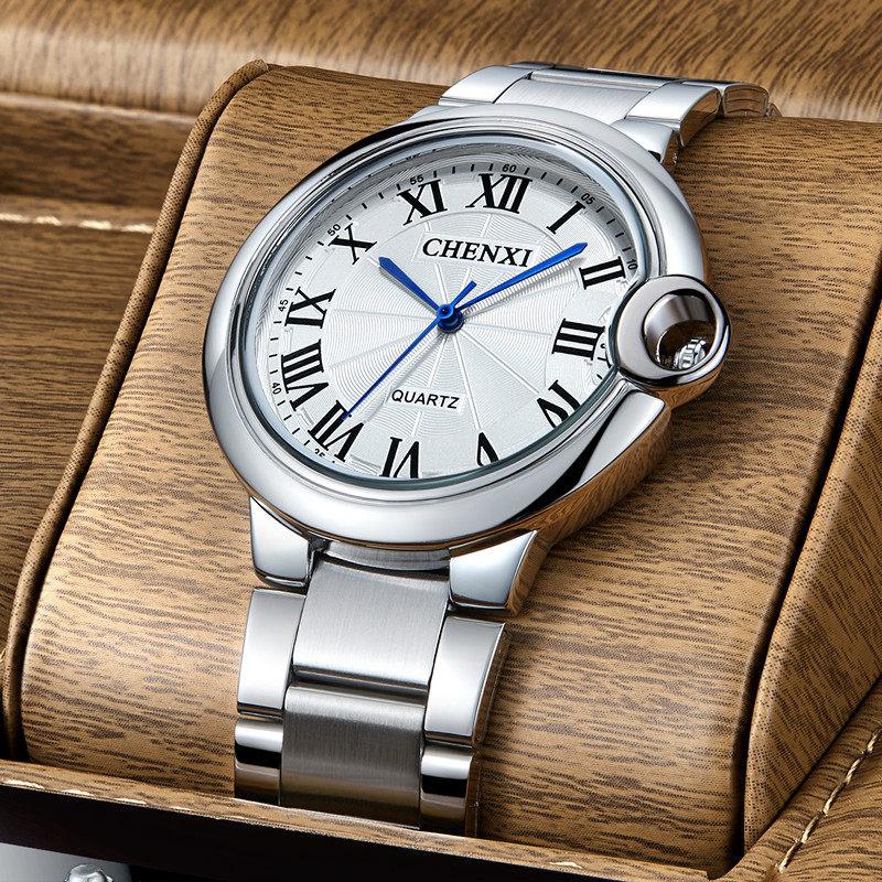 欧美风情侣个性创意时尚钢带石英表 尊尼迪赛国产腕表