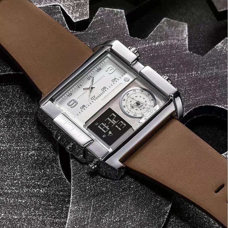 欧美风男士多功能全自动学生大表盘 尊尼迪赛国产腕表