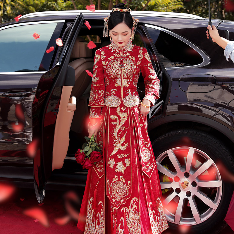 秀禾服2020新款结婚女新娘中式礼服 荟蔚旗袍