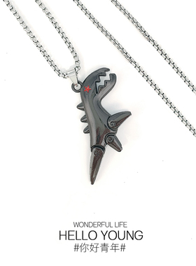 你好青年合金十字链情侣