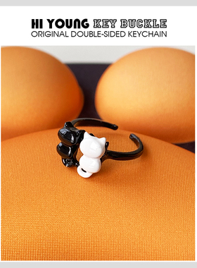 HiYOUNG女生金属小猫戒指