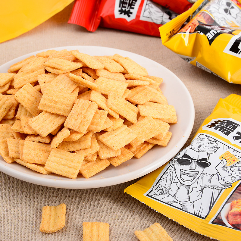 卡其乐糯米40包麻花多口味香辣锅巴 金食惠食品膨化食品