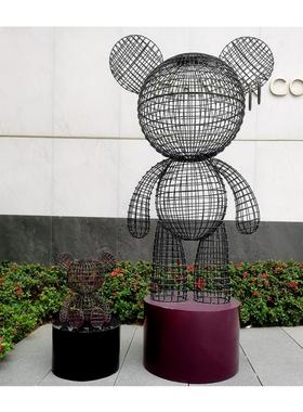 不锈钢镂空小鸟松鼠蜗牛雕塑仿真动物园林售楼部草坪发光装饰摆件