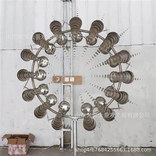 厂家制作大型不锈钢风动雕塑户外园林创意风动力工艺品 - 图1