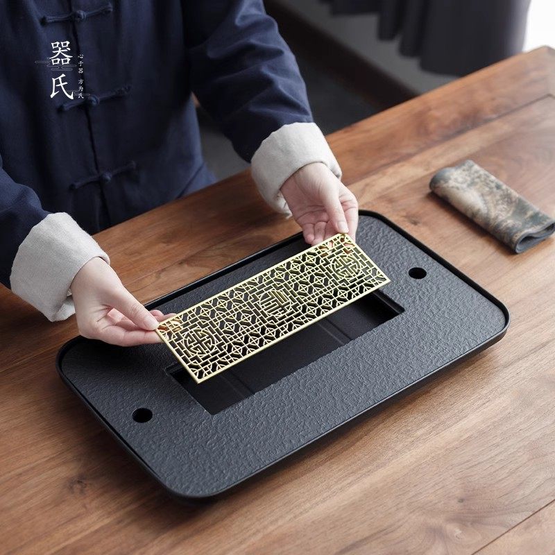 器氏 乌金石储水式干泡茶托盘 天猫优惠券折后￥9.5包邮（￥12.5-3）多款可选