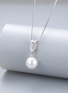 日系coss koko欧美s925银珍珠耳环项链套装女时尚高级感吊坠diy